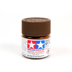 Farba modelarska Linoleum Deck Brown mat XF-79 ciemny brązowy 10 ml Tamiya 81779