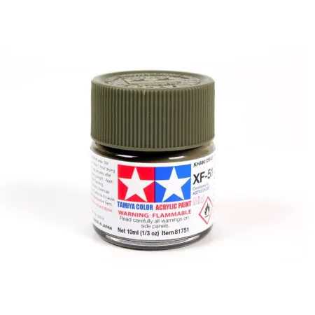 Farba modelarska Khaki Drab - brązowo zielona XF-51 10 ml Tamiya 81751
