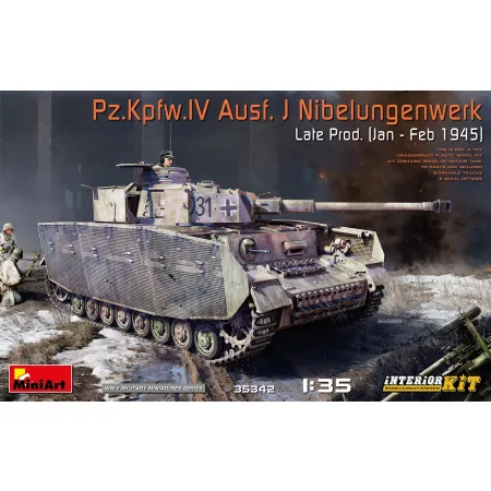 Pz.Kpfw.IV Ausf. J Nibelungenwerk Late Prod. Jan – Feb 1945 w/interior kit MiniArt 35342