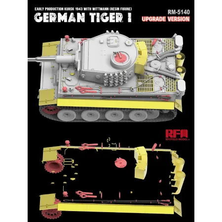 RFM 5140 Sd.Kfz.181 Tiger I Early Production Kursk 1943 with Wittmann (Resin figure) update Version